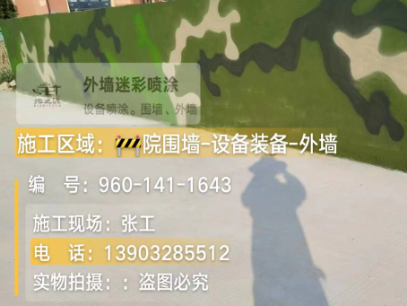 城口 迷彩漆喷涂价格（按平方米计费）